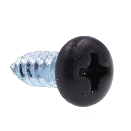 Prime-Line Sheet Metal Screw, S-Tap Pan Head Phil Dr No. 8 X 1/2in Zinc Pl Steel Black Head 25PK 9154657